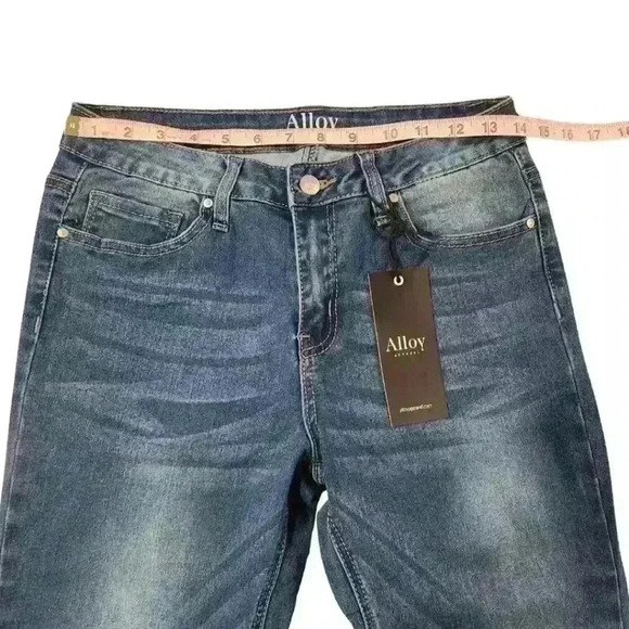 Alloy Apparel Siena High Waist Skinny Medium Wash Tall Denim Blue Jeans - Picture 4 of 10